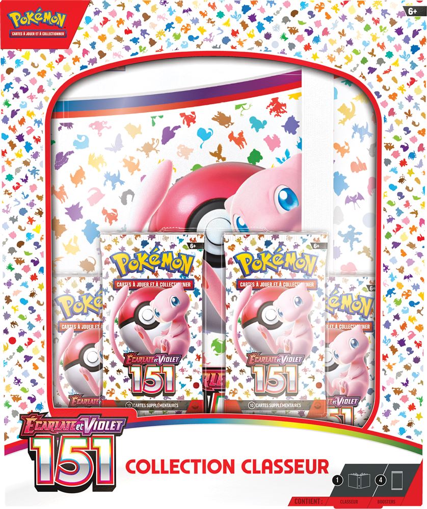 Carte à collectionner Pokémon Collection Classeur Ecarlate et Violet 151 +  4 Boosters - Carte à collectionner