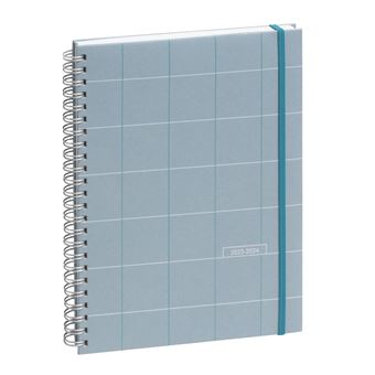 Agenda scolaire semainier Exacompta 2023 2024 20W Casual Bleu Clair