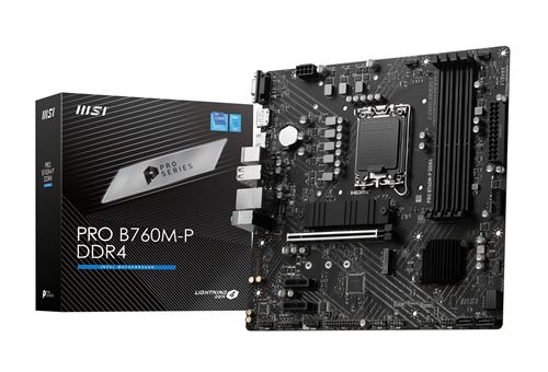 Carte mère MSI PRO B760M-P DDR4 micro ATX Socket LGA1700 Chipset Intel B760