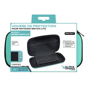 Housse de protection Alpha Omega Players Bleu pour Nintendo Switch Lite