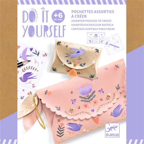 Coffret DIY Pochettes &agrave; cr&eacute;er Sweet fashionista Djeco