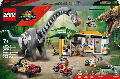 LEGO® Jurassic World 76973 La poursuite du vélociraptor et du titanosaure