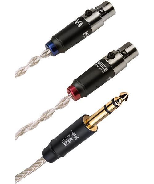 Câble asymétrique Meze audio mini XLR à 6,35 mm Argent