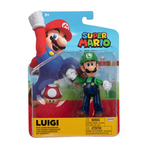 Figurines du Monde de Nintendo de 4 pouces - Mario avec une fleur de feu