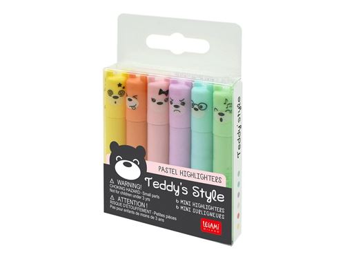 Set 6 Mini Surligneurs Pastel Legami