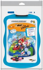 Ardoise Ecolier Bic Décor Super Mario avec 1 Marqueur Velleda 1721 et 1 Effaçette