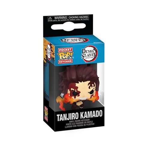 Funko Multi-Couleurs Porte-Clés Pocket Pop! Tanjiro Kamado Dancing Flash Figurine Vinyle Bleu/Noir - Neuf - Image 5