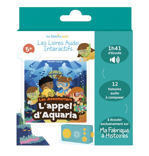 Lunii Coffret L'appel d'Aquaria Livre audio interactif dès 5 ans à écouter sur Ma Fabrique à Histoires