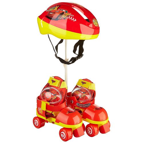Cars set rollers 4 roues, casque et protections