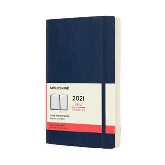 Agenda 2021 journalier Moleskine Souple grand format Bleu