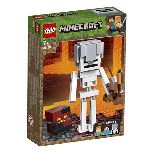 Lego Lego 21150 Minecraft - Bigfigurine Minecraft Squelette Avec Un Cube De Magma