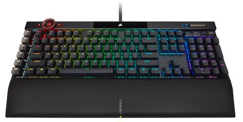 Clavier gaming optique-mécanique filaire Corsair OPX K100 RGB Noir