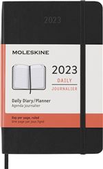 Agenda scolaire Moleskine 2022 2023 Journalier format de poche Souple Noir