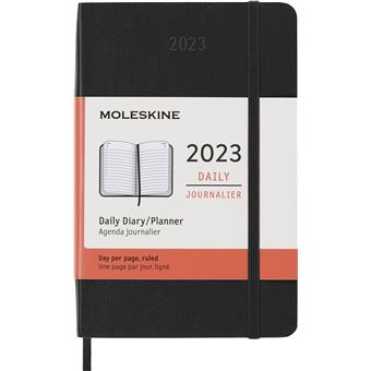 Agenda scolaire Moleskine 2022 2023 Journalier format de poche Souple Noir