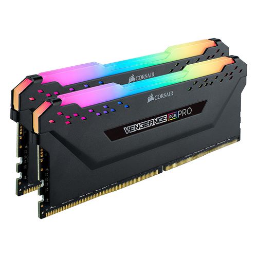 Barrette mémoire RAM CORSAIR VENGEANCE RGB PRO 16 Go (Kit de 2 x 8 Go) DDR4 3200 Mhz CL16
