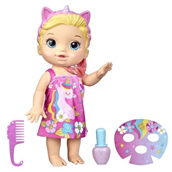 Poupon Hasbro Baby Alive Bébé beauté cheveux blonds Licorne