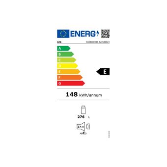 Réfrigérateur 1 Porte AEG SKE818E9ZC Dégivrage Automatique 244L 37dB Froid Brassé Réversible Métal Blanc