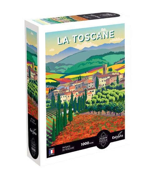 Puzzle SENTOSPHERE Calypto 1000 pièces Paysage de la Toscane Toucher soyeux Dès - vue 2