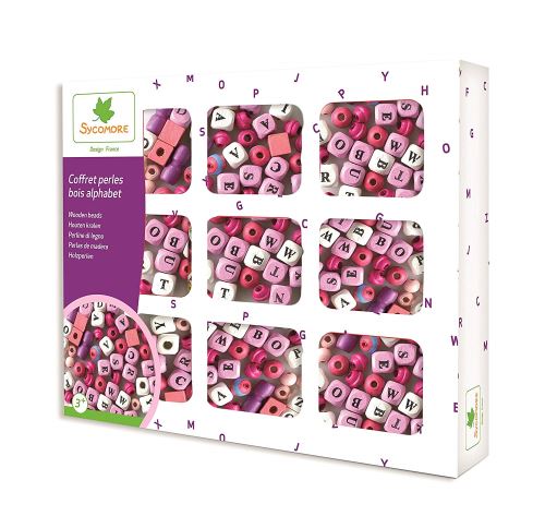 Au Sycomore Coffret Perles Bois Alphabet - Image 3