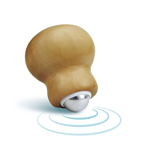 Roll-On Automassage Visage Bois Inox Voyages Immobiles Marron