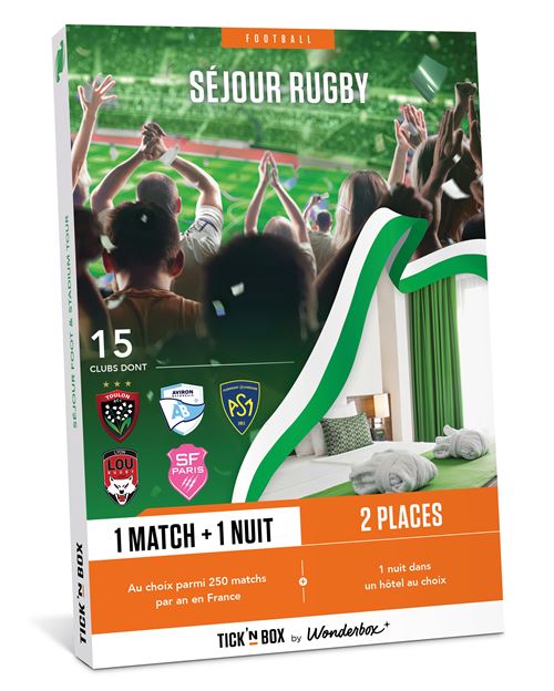 Coffret cadeau Tick nBox 100% Rugby Séjour