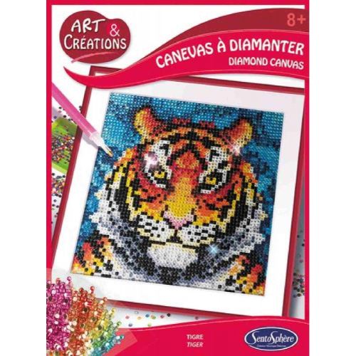 Kit créatif SentoSphère Art et créations Canevas à diamanter Tigre