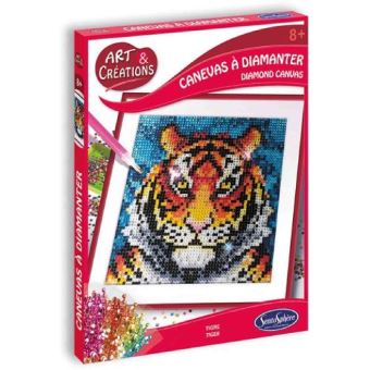 Kit créatif SentoSphère Art et créations Canevas à diamanter Tigre