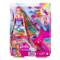 Coffret Poupée Royal Dreamtopia Barbie Et Bébé Licorne +Tapis Magique avec  2 Brosses & 10 Accessoires Coiffure Inclus –