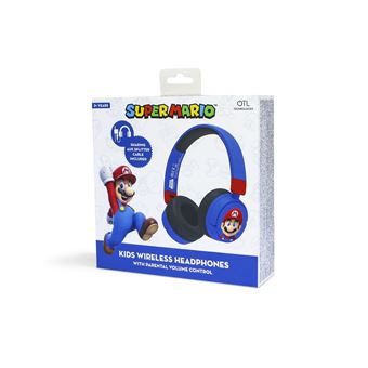 Jeu éducatif et électronique Otl Super Mario face Kids Wireless Headphones