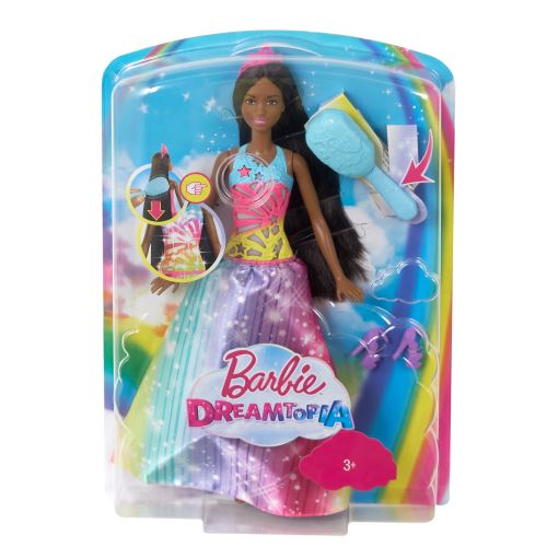 Poupée Barbie™ Dreamtopia Princesse Arc-en-ciel Sons et Lumières Brune Mattel