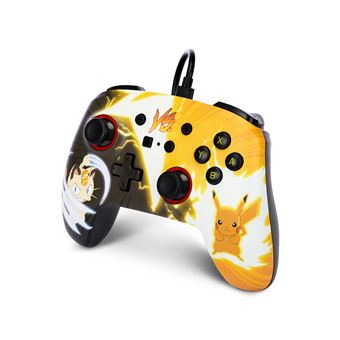 Manette filaire pour Nintendo Switch PowerA Pokémon Pikachu contre Meowth