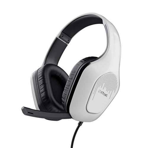 Casque gaming supra-auriculaire filaire Trust GXT 415PS Zirox pour PS5 et PS4 Blanc État correct - Trust reconditionné disponible sur Fnac