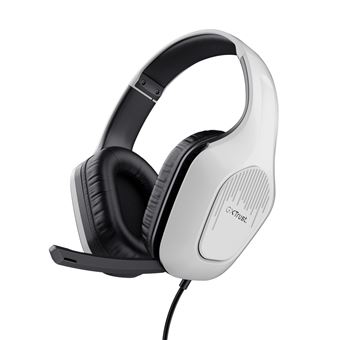 Casque gaming supra-auriculaire filaire Trust GXT 415PS Zirox pour PS5 et PS4 Blanc