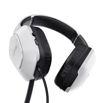 Casque gaming supra-auriculaire filaire Trust GXT 415PS Zirox pour PS5 et PS4 Blanc