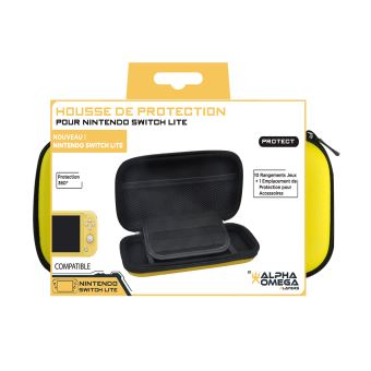 Housse de protection Alpha Omega Players Jaune pour Nintendo Switch Lite