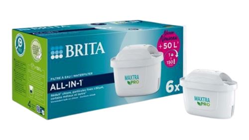 Pack De 6 Filtres À Eau Brita Maxtra Pro All In 1 Blanc