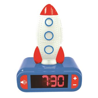 Jeu d'éveil Lexibook Réveil digital veilleuse lumineuse Space Fusée 3D
