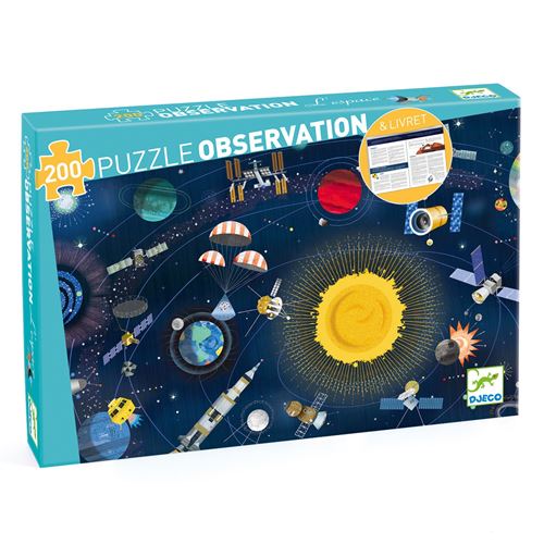 Puzzle enfant 200 pièces Djeco Observation Espace - vue 1