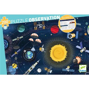 Puzzle enfant 200 pièces Djeco Observation Espace