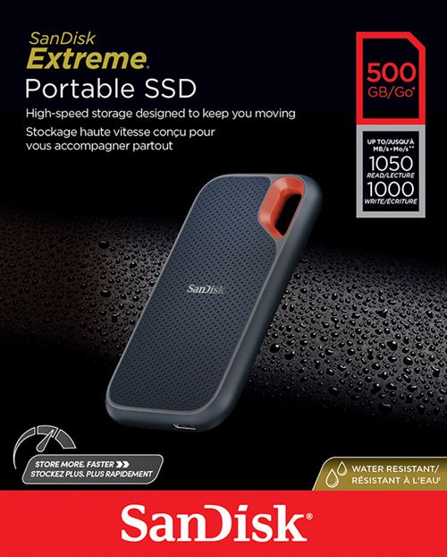 Disque SSD Externe SanDisk portable 2 To Noir - Fnac.ch - SSD externes