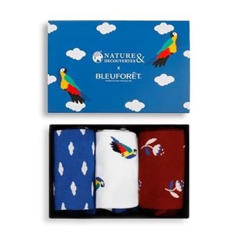 Coffret chaussettes nature Bleu forêt Taille 38-41 - 1