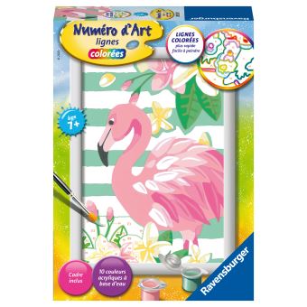 Jeu créatif Ravensburger Numéro d'Art Petit Flamant Rose