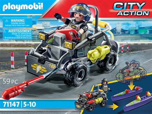 Playmobil City Action 71147 Quad Transformable De Bandit
