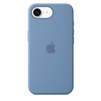 Coque en silicone Apple Bleu Hiver pour iPhone 16e et 17e