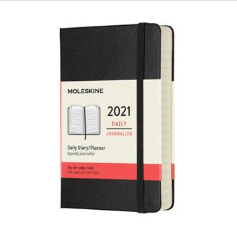 Agenda 2021 journalier Moleskine Rigide petit format Noir