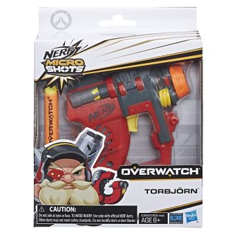 Nerf MicroShots Overwatch Torbjorn et Fléchettes Nerf Overwatch Officielles