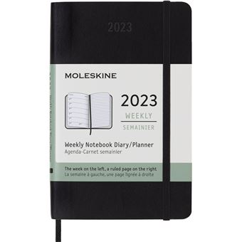 Agenda scolaire Moleskine 2022 2023 Semainier format de poche Souple Noir