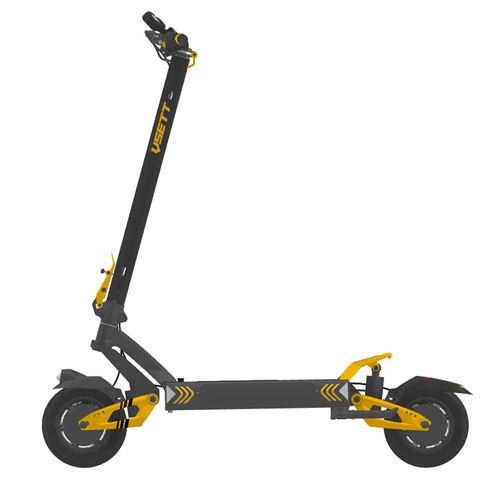Vsett 10 Lite 60V 20.8Ah 1400W elektrische scooter zwart en geel