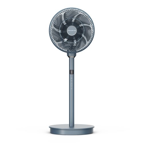 Ventilateur Sur Pied Rowenta Turbo Swift Silence Qv5041F0 Bleu Gris