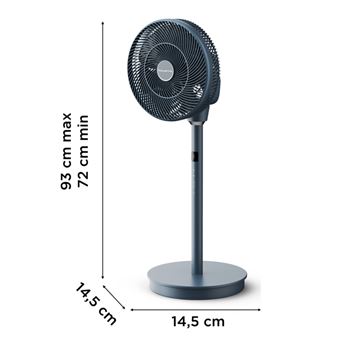Ventilateur sur pied Rowenta Turbo Swift Silence QV5041F0 Bleu Gris